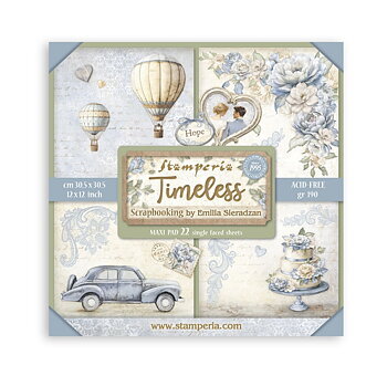 Stamperia Paper Pad 12X12 - Timeless (Single Face)