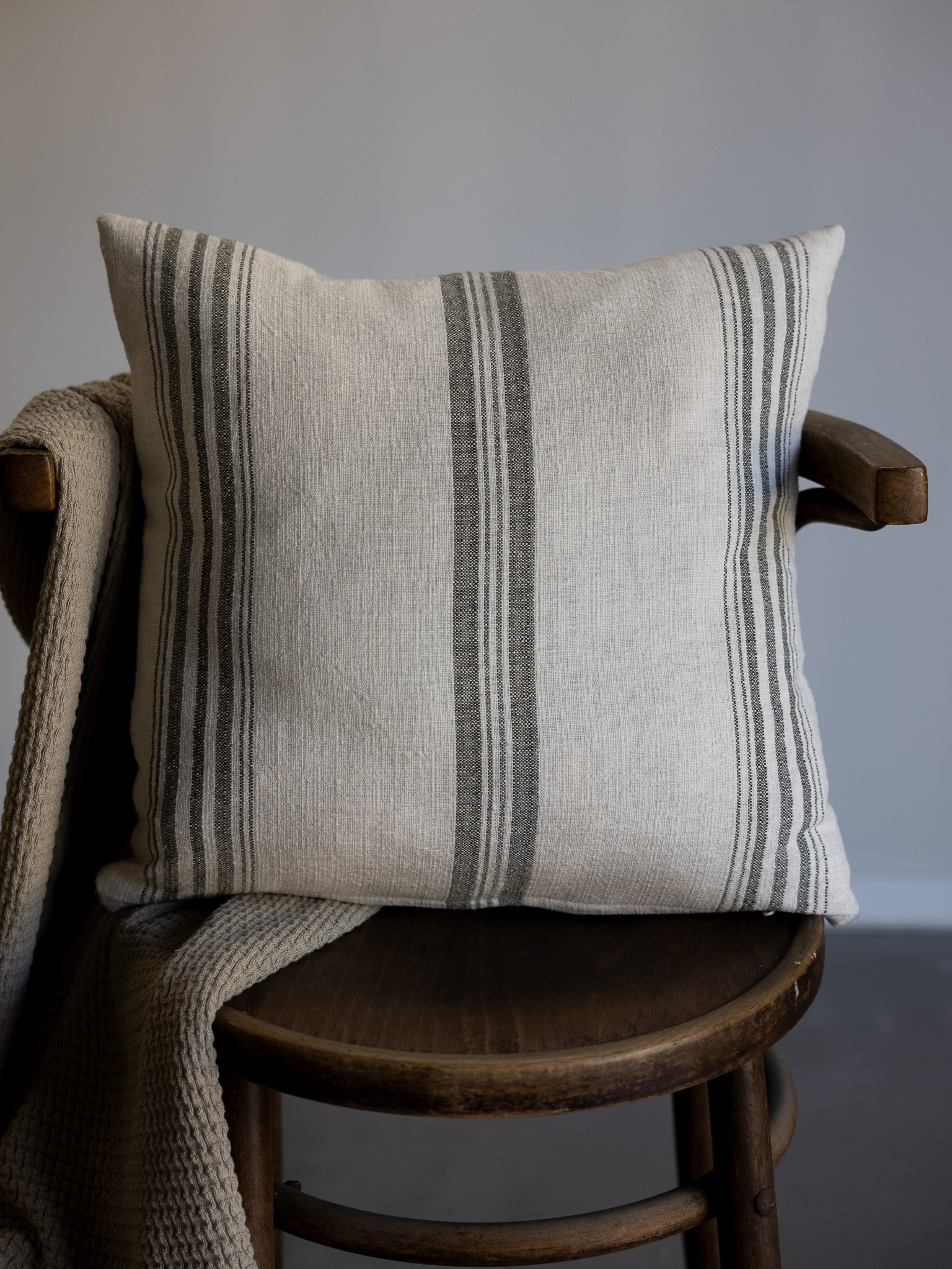 Karlevi - Natural/green cushion cover - 45 x 45 cm - 4