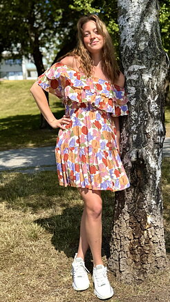 Bamboo dress short - multi