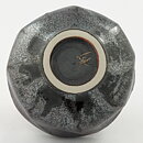 イサク・イサクソン  一点もの  黒/グレーのボウル  結晶釉  茶碗  (11cm)  2000年代  #12