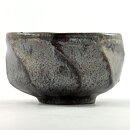 イサク・イサクソン  一点もの  黒/グレーのボウル  結晶釉  茶碗  (11cm)  2000年代  #12