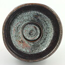 イサク・イサクソン  一点もの  黒/グレーのボウル  結晶釉  茶碗  (11cm)  2000年代  #12