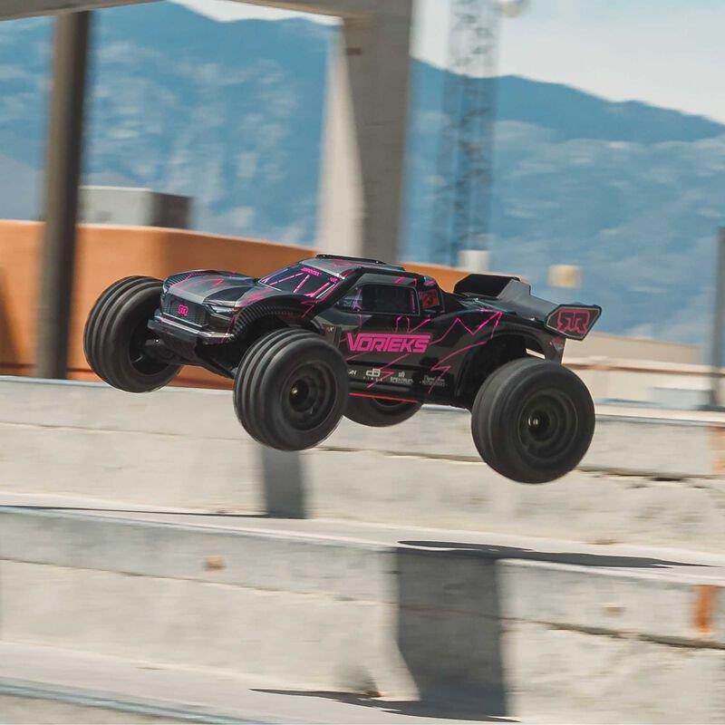 ARRMA 1/10 VORTEKS 223S DSC 2WD RTR Brushless Stadium Truck, Pink - 4