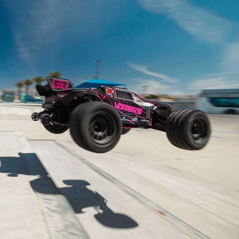 ARRMA 1/10 VORTEKS 223S DSC 2WD RTR Brushless Stadium Truck, Pink - 7