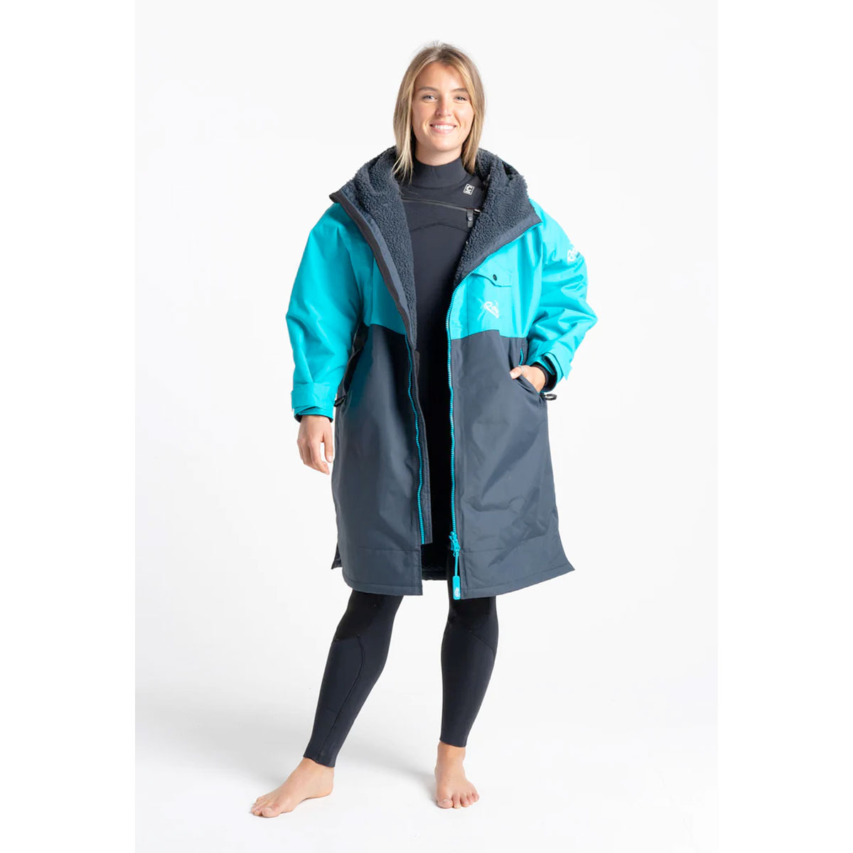 Robie poncho winter dry series long arm blå