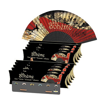 Solfjädrar, La Boheme, Puccini, Bordsdisplay med 20 st. TEMA-produkt
