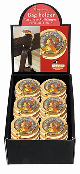 Taskekroge, Art Noveau, Zodiak gold, Borddisplay med 24 stk. TEMA-produkt