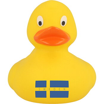Badanka - Gul anka med Svensk flagga