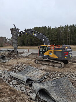 Sprängmattelyft till grävmaskin Teleskopiskt utskjut. S45, S50, S60, S70
