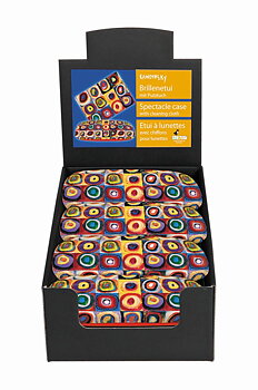 Brilleetuier med pudseklude, Kadinsky, Farvestudie, Display med 8 stk, TEMA-produkt.