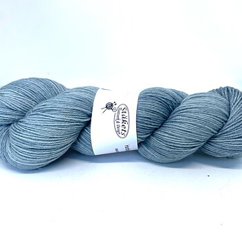 Handfärgad Stäket Sock blågrå
