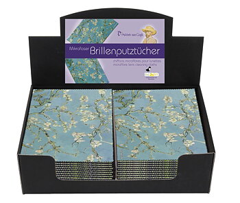Pudseklud, Van Gogh, Mandelblomster, Borddisplay med 24st. TEMA-produkt