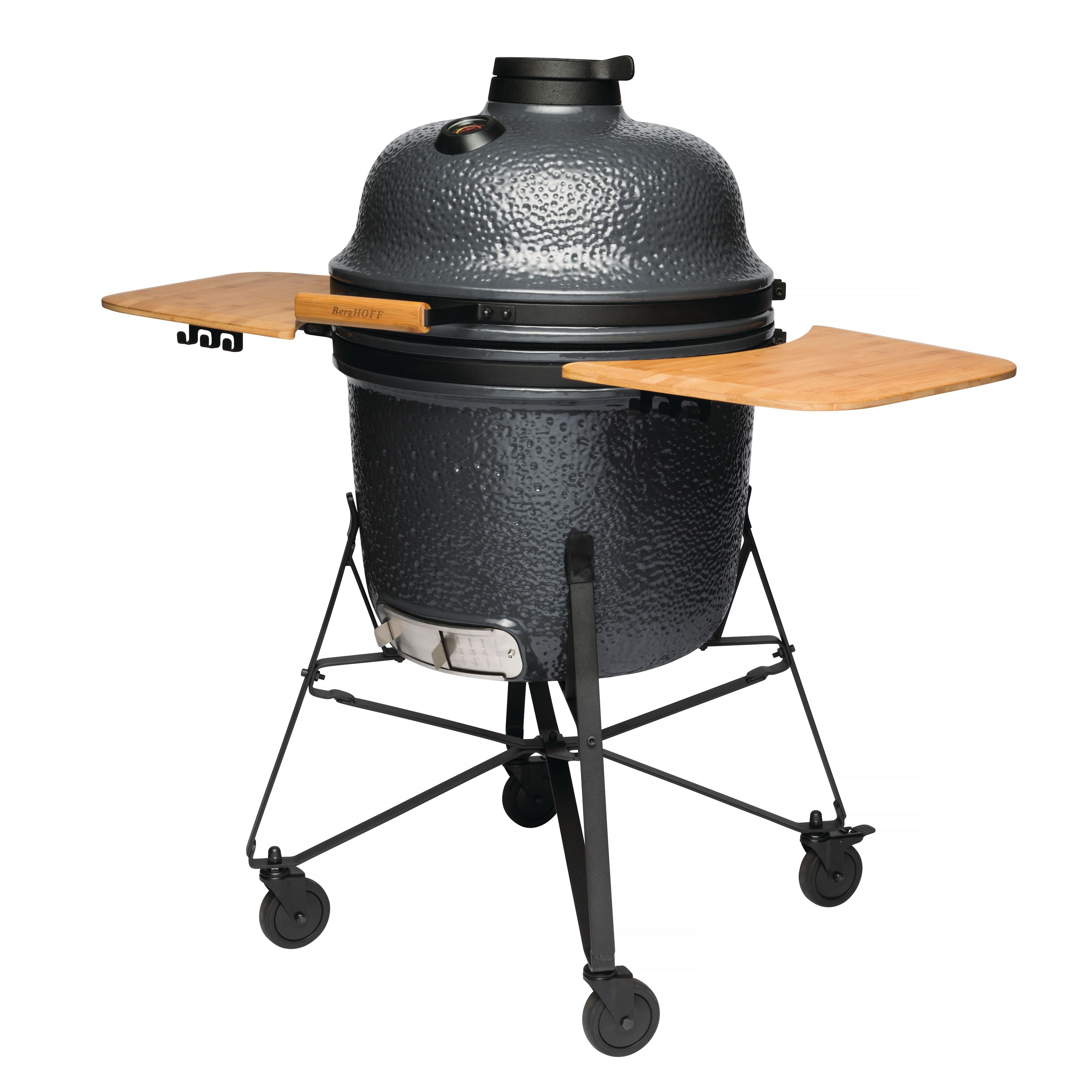 BBQ-grill Keramisk 58 cm, grå - 4