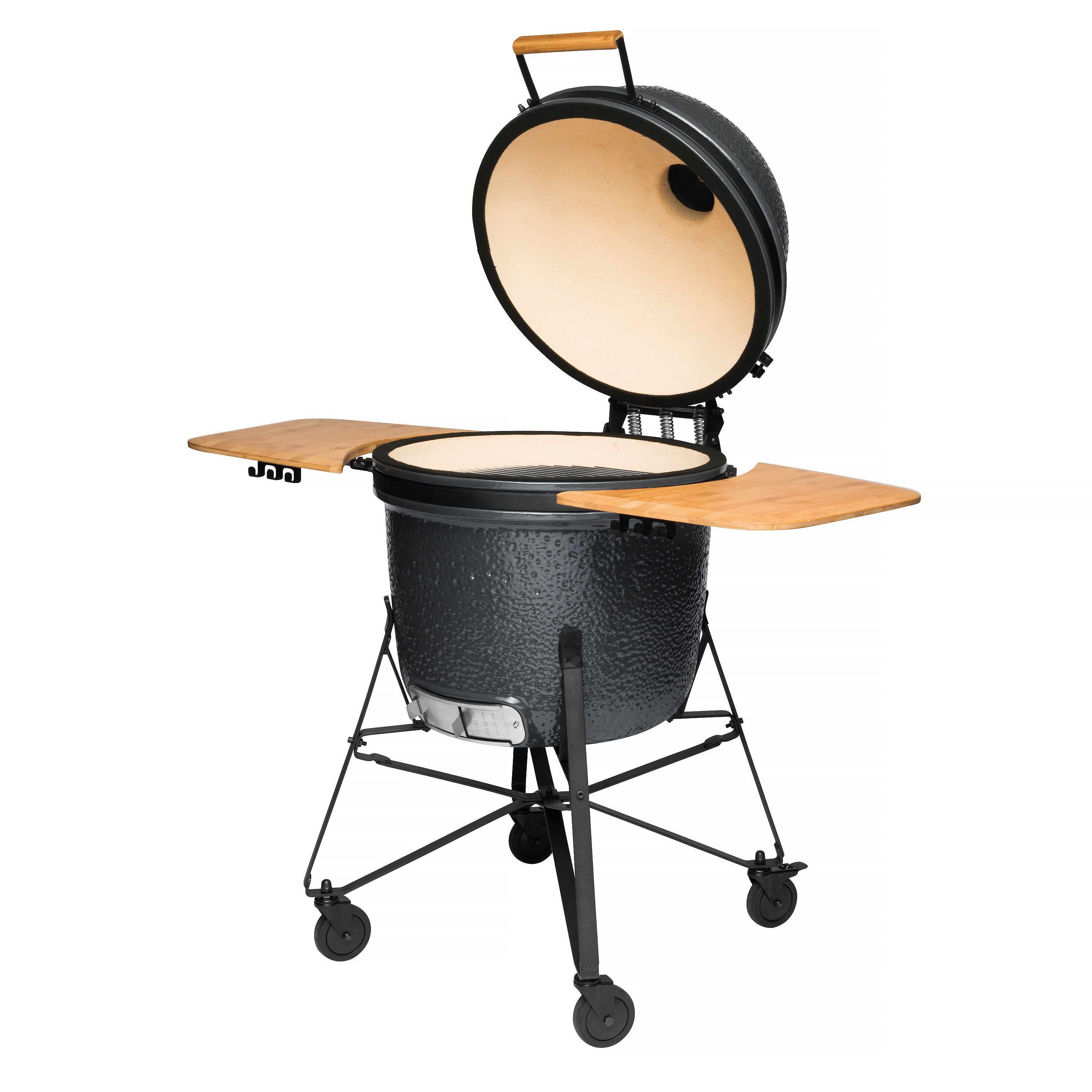 BBQ-grill Keramisk 58 cm, grå - 5
