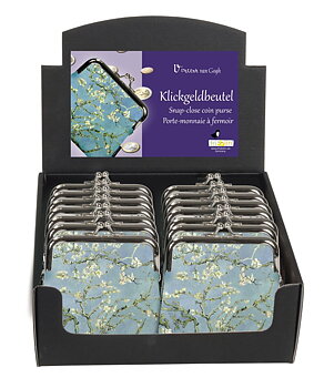 Portmonnäer, Van gogh, Mandelblommor, Bordsdisplay med 12 st., TEMA-produkt