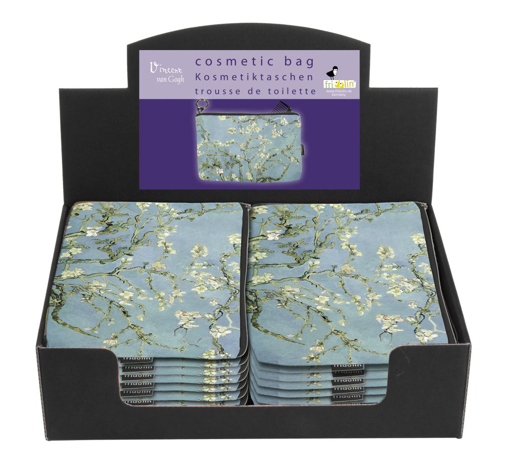 Toilettasker, Lille, Van gogh, Mandelblomster, Borddisplay med 12 stk. TEMA-produkt