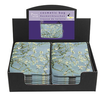 Toilettasker, Lille, Van gogh, Mandelblomster, Borddisplay med 12 stk. TEMA-produkt