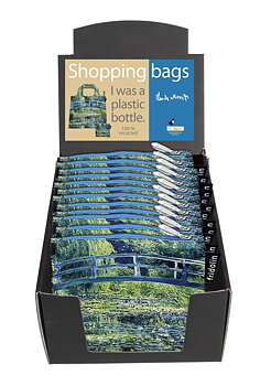 Eco bags, Claude Monet, Borddisplay med 12 stk. TEMA-produkt. 