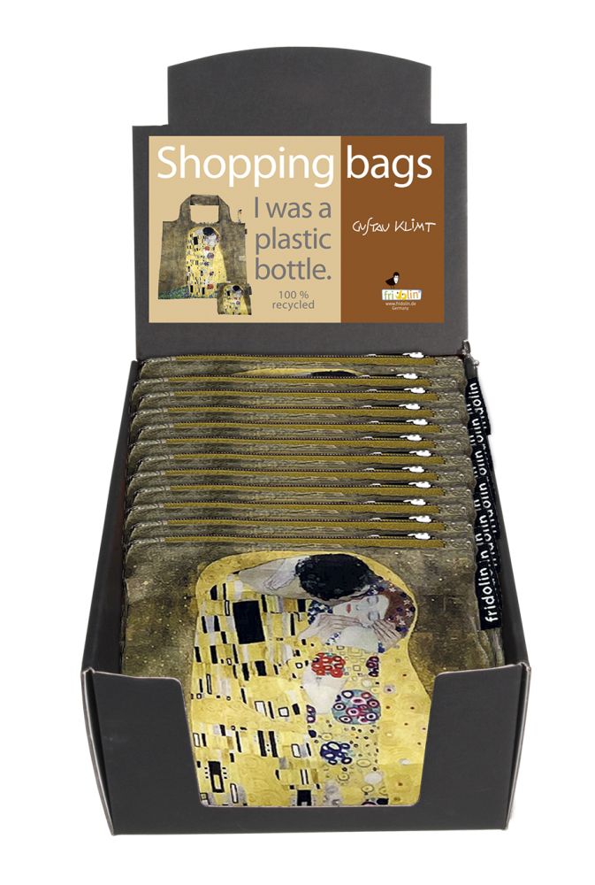 Eco bags, Gustav Klimt, Kyssen, Bordsdisplay 12 st. TEMA-produkt.