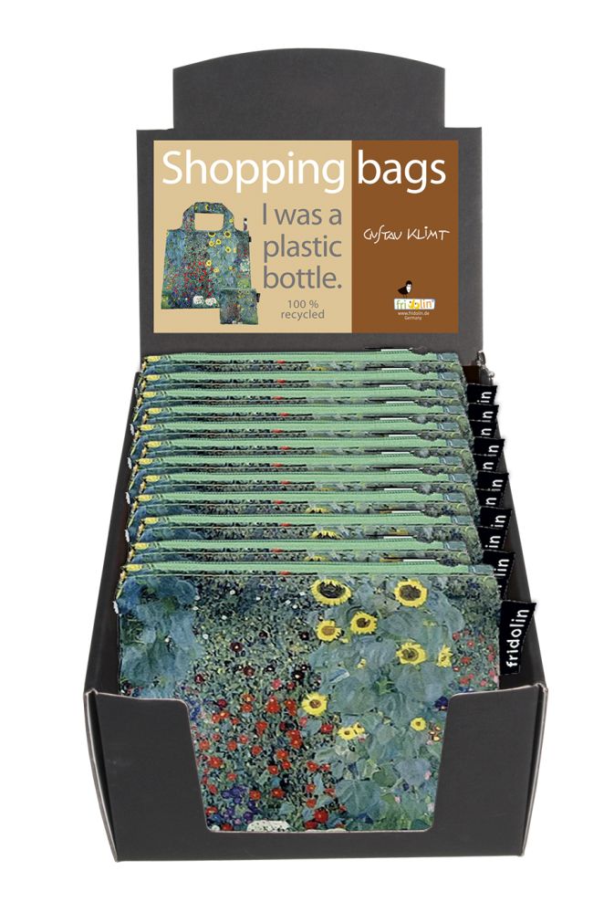 Eco bags, Gustav Klimt, Bauerngarten, Bordsdisplay 12 stk. TEMA-produkt. 