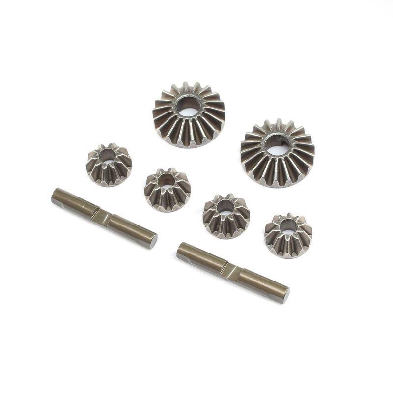 TLR Diff Gear & Cross Pin Set Metal: 22X-4