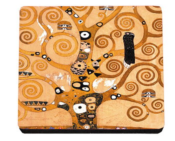 Glasunderlägg MDF, Klimt,  Livsträd, TEMA-produkt