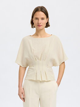 Selected Femme Matilda Pleated Top
