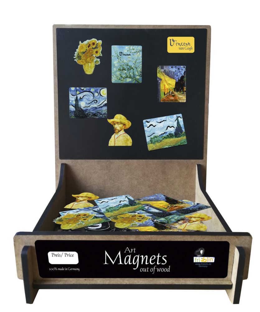 Magneter MDF, Van Gogh, Borddisplay med 64 stk., TEMA-produkt