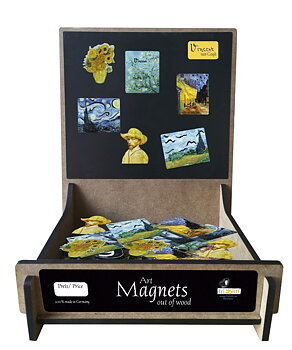 Magneter MDF, Van Gogh, Borddisplay med 64 stk., TEMA-produkt