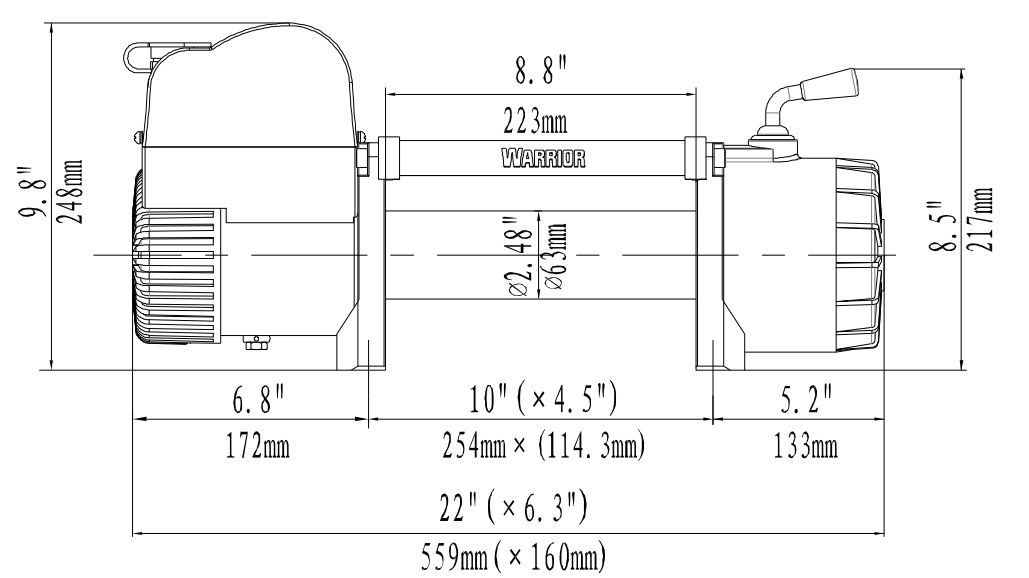 Warrior Samurai 12000 dragvinsch / Maxlast: 5443 kg - 2