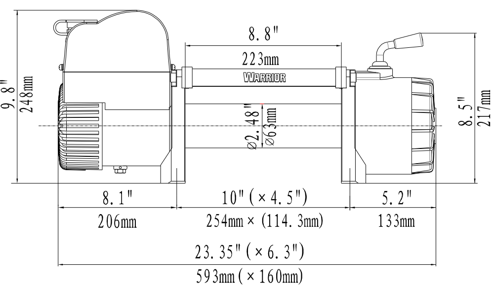 Warrior Samurai 14500 dragvinsch / Maxlast: 6557 kg - 2