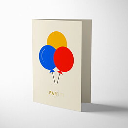 Sparkle And Spin Party Ballons Card