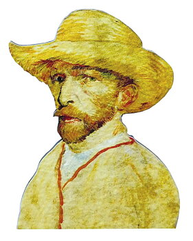 Magnet MDF, Van gogh, Portræt, TEMA-produkt.