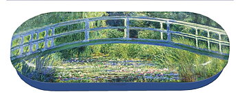 Brilleetuier, Monet, Bro over åkandedammen, Metal,  Borddisplay med 12 stk. TEMA-produkt