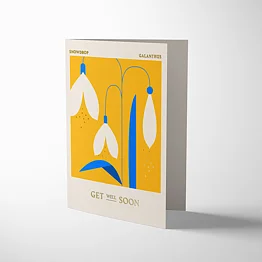 Columbia Road Snowdrop Get Well Soon Card