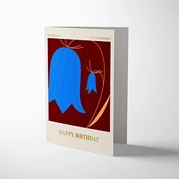 Columbia Road Bluebell Happy Birthday Card
