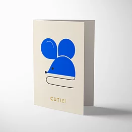 Sparkle And Spin Cutie Mouse Card