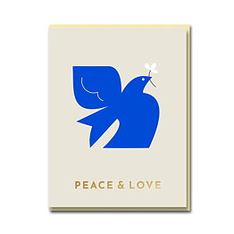 Sparkle And Spin Peace and Love Dove Card