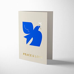 Sparkle And Spin Peace and Love Dove Card