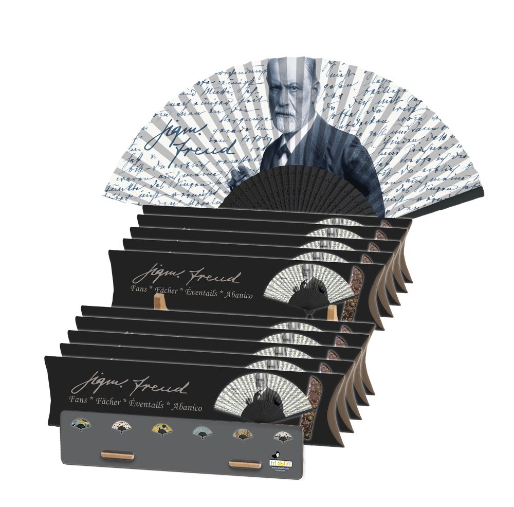 Solfjädrar, Sigmund Freud, Bordsdisplay med 20 st. TEMA-produkt