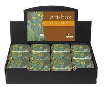 Art-boxes, Gustav Klimt, Bauerngarten, Bordsdisplay med 36 st., TEMA-produkt