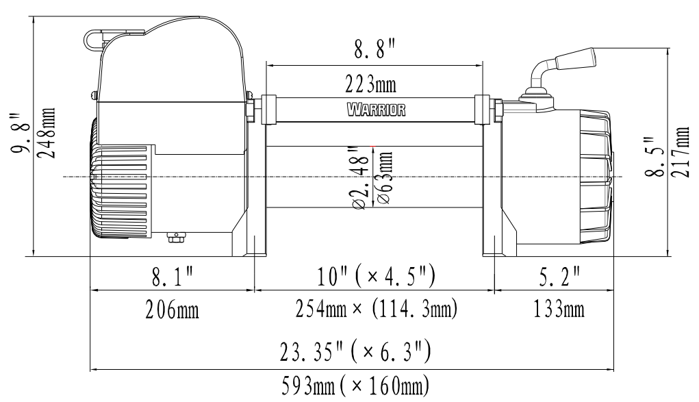 Warrior Samurai 14500 dragvinsch / Maxlast: 6577 kg - 2