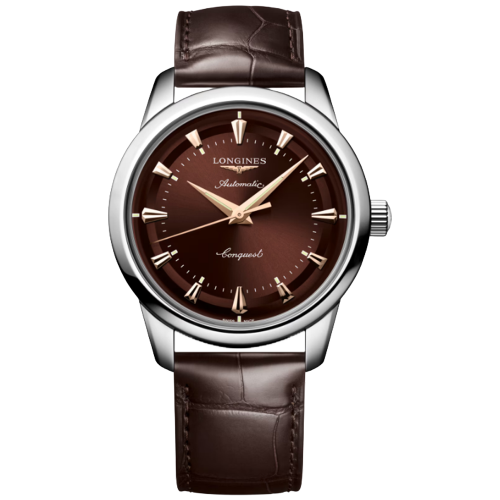 L1.650.4.62.2 Longines Conquest Heritage brun 40