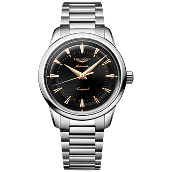 L1.649.4.52.6 Longines Conquest Heritage svart 38