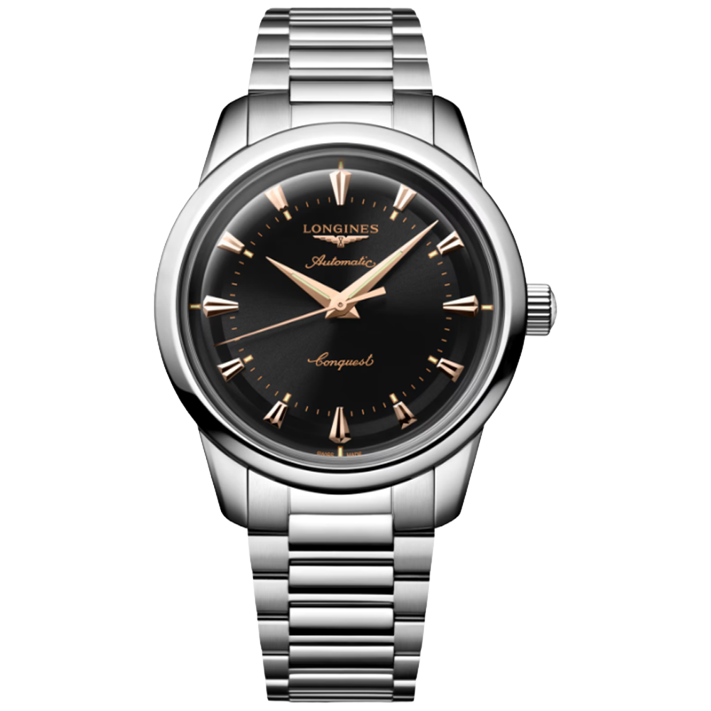 L1.650.4.52.6 Longines Conquest Heritage svart 40