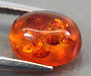 Gorgeous natural untreated loose amber gemstone with unique inclusions