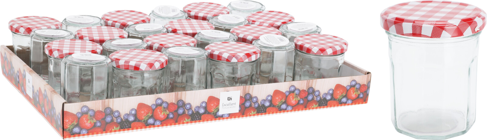 Glasburk med metallock 190ml
