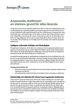 Anpassade skolformer: en starkare grund för allas lärande – pdf