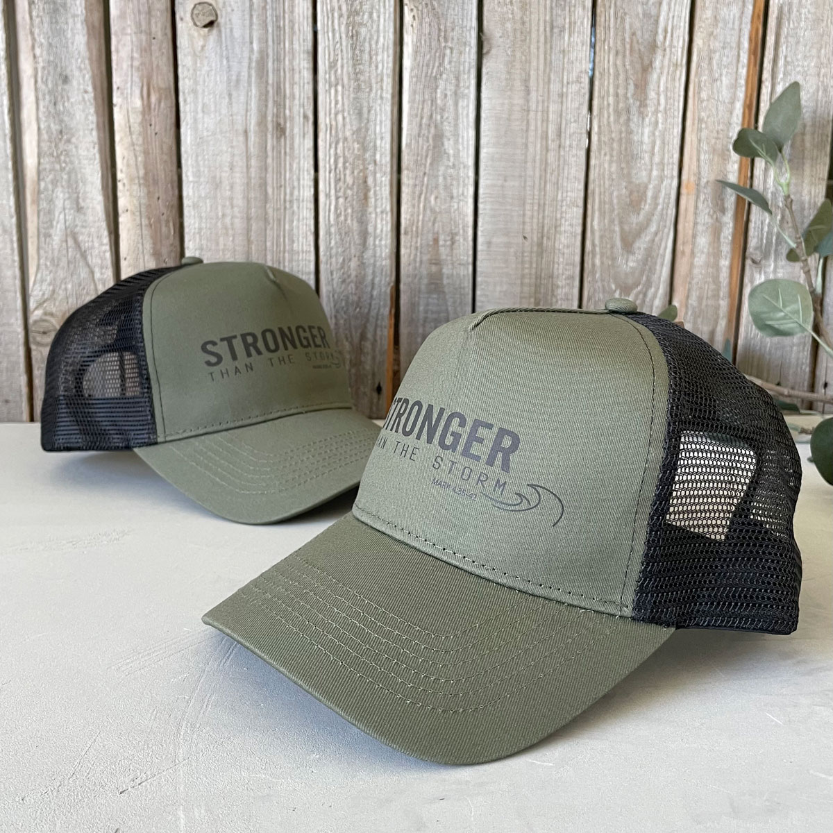Truckerkeps – Stronger, olivgrön - 3