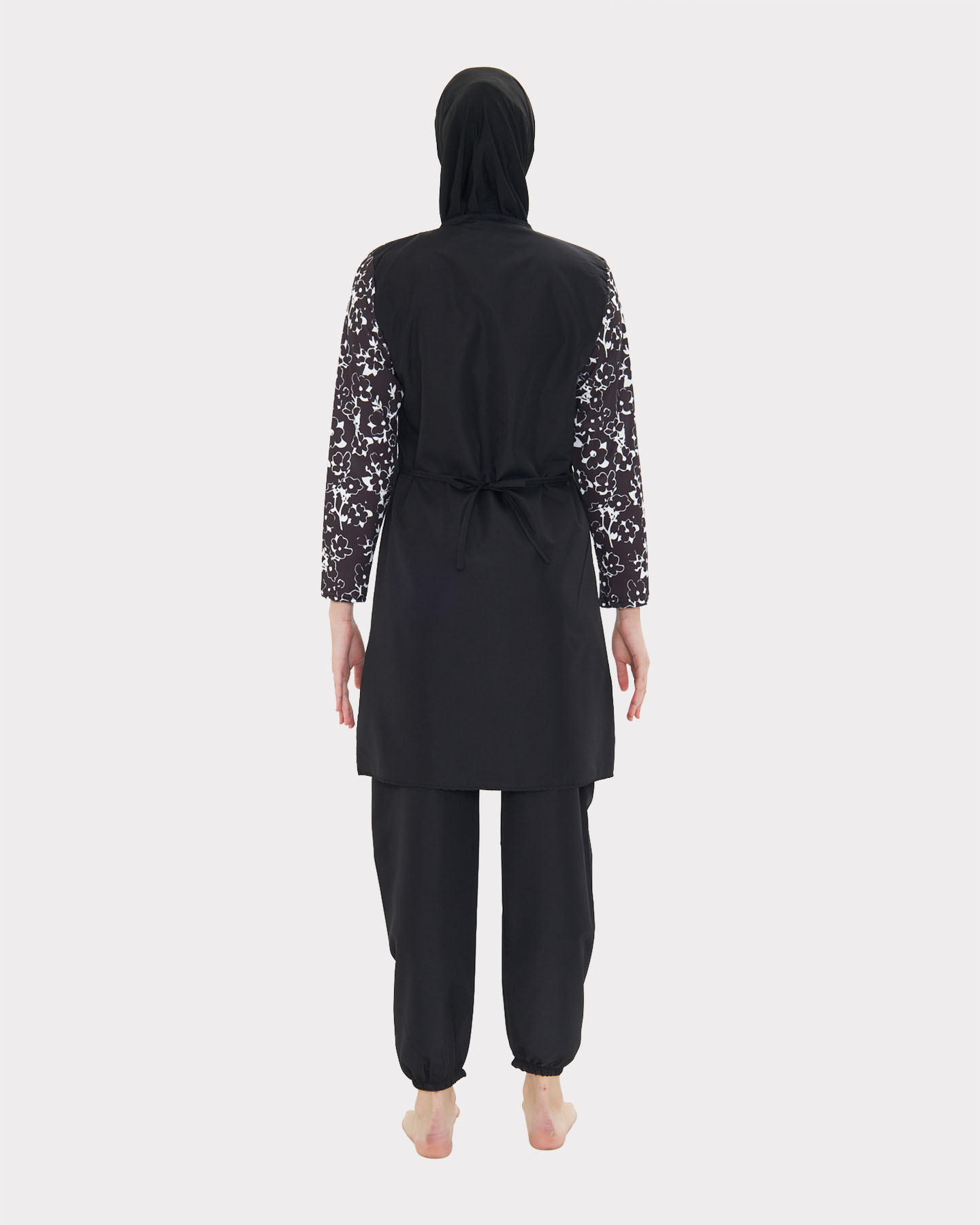 Muslim Swimsuit with hijab - Black - 4